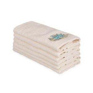 Zestaw 6 beżowych ręczników bawełnianych Nakis Luco, 30x50 cm