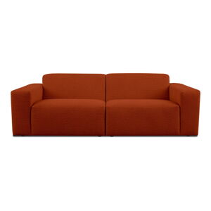 Ceglasta sofa z materiału bouclé 228 cm Roxy – Scandic