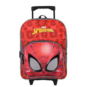 Czerwony plecak szkolny na kółkach Bagtrotter Spiderman