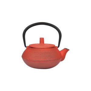 Pomarańczowo-czerwony żeliwny dzbanek do herbaty Bambum, 300 ml