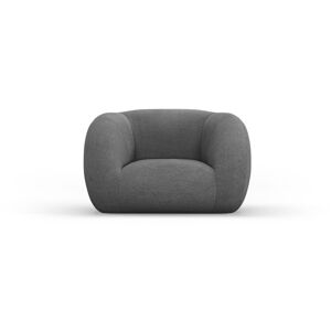 Szary fotel z materiału bouclé Essen – Cosmopolitan Design