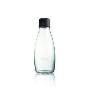 Czarna butelka ze szkła ReTap z dożywotnią gwarancją, 500 ml
