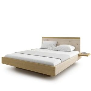 Łóżko 2-osobowe z litego drewna dębowego JELÍNEK Amanta, 180x200 cm