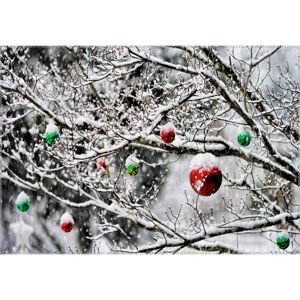 Dywan Vitaus Christmas Period Outside Balls, 50x80 cm