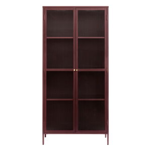 Czerwona metalowa witryna 90x190 cm Bronco – Unique Furniture