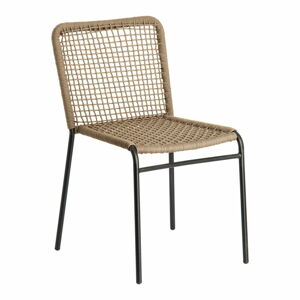Brązowe krzesło ogrodowe ze stalową konstrukcją La Forma Mandyra