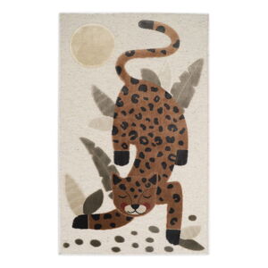 Brązowy/beżowy dywan dziecięcy 80x125 cm Little Jaguar – Nattiot