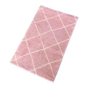 Różowy dywanik łazienkowy 50x80 cm Diamond – Mila Home