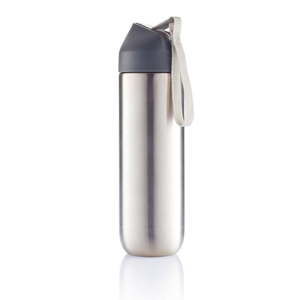 Szara nierdzewna butelka na wodęXD Design Neva, 500 ml