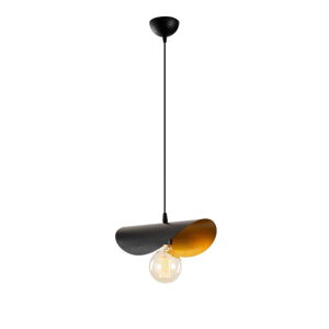 Czarna/w kolorze brązu lampa wisząca z metalowym kloszem Sivani – Opviq lights