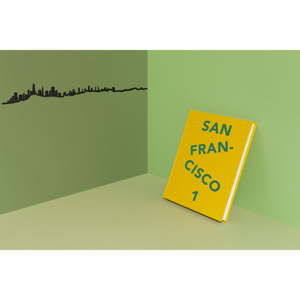 Czarna dekoracja ścienna z zarysem miasta The Line San Francisco