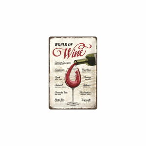 Dekoracyjna tabliczka ścienna Postershop World of Wine