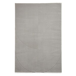 Jasnoszary dywan z włókien z recyklingu odpowiedni do prania 160x230 cm Flores – Think Rugs