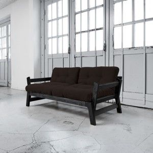 Sofa rozkładana Karup Step Black/Brown