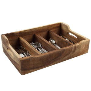 Dzielony drewniany wkład do szuflady na sztućce z drewna akacjowego T&G Woodware Nordic Natural