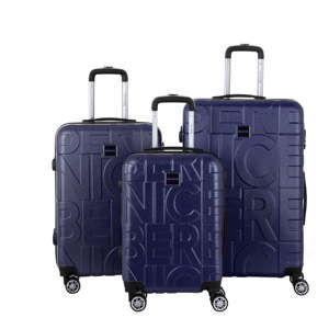 Zestaw 3 ciemnoniebieskich walizek Berenice Typo