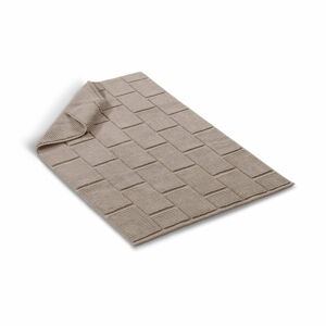 Brązowy bawełniany dywanik łazienkowy Foutastic Tile, 50x80 cm