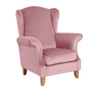 Różowy fotel Max Winzer Verita Velvet