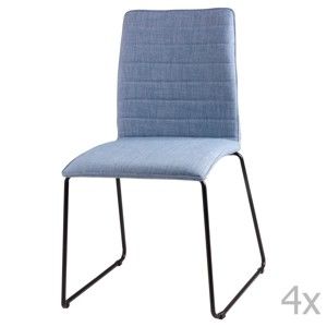 Zestaw 4 jasnoniebieskich krzeseł sømcasa Vera