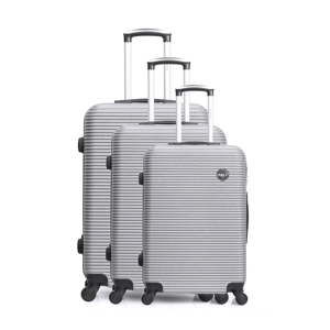Komplet 3 walizek na kółkach w srebrnym kolorze Bluestar Vanity