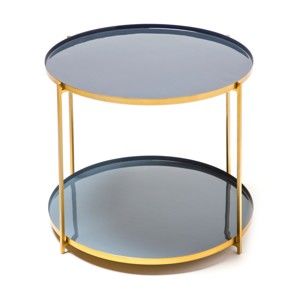 Niebieskoszary stolik 360 Living Romy 722, ⌀ 50 cm