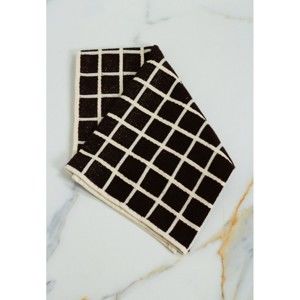 Brązowo-czarny ręcznik bawełniany My Home Plus Spa, 45x70 cm