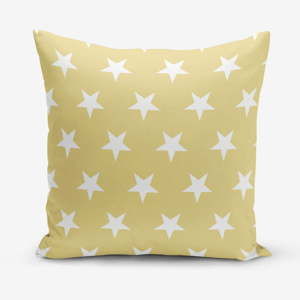 Żółta poszewka na poduszkę z gwiezdnym motywem Minimalist Cushion Covers, 45x45 cm
