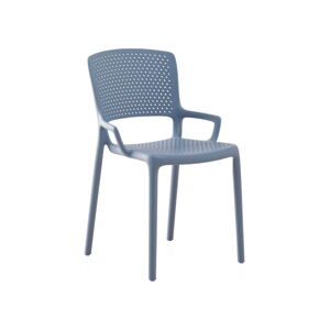 Niebieskie plastikowe krzesła zestaw 4 szt. Gaia – Geese