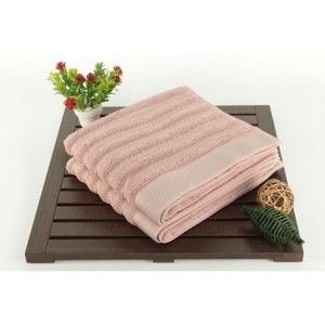 Zestaw 2 ręczników Fance Dusty Rose, 50x90 cm