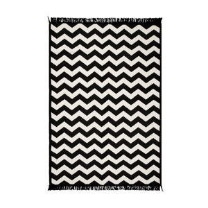 Czarno-biały dywan Zig Zag, 120x180 cm