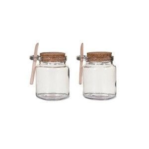 Zestaw 2 szklanych słoiczków na przyprawy z łyżeczkami Garden Trading Sprinkle Jar, ø 7,5 cm