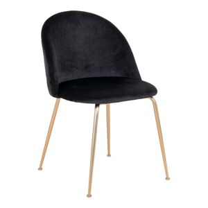 Czarne krzesła zestaw 2 szt. z aksamitu Geneve – House Nordic
