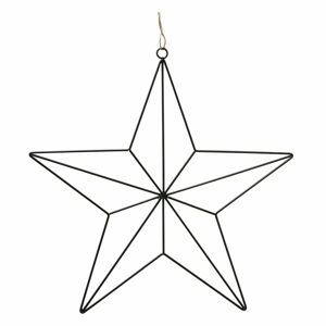 Czarna żelazna dekoracja świąteczna w kształcie gwiazdy Boltze, dł. 38 cm