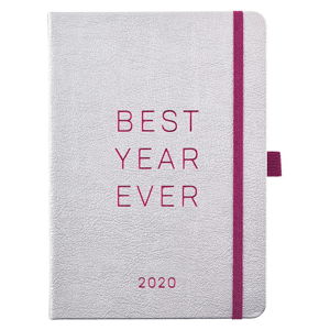 Kalendarz na rok 2020 w srebrnym kolorze Busy B Vibrant Vibes, 192 stron