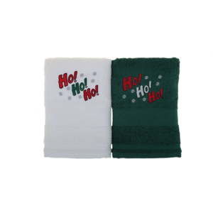 Zestaw 2 ręczników Ho Ho White&Green, 50x100 cm