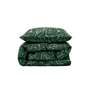 Zielona damaszkowa pościel jednoosobowa 140x200 cm Abstract leaves – Södahl