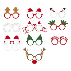 Zestaw 20 magnetycznych okularów do zdjęć DOIY Christmas