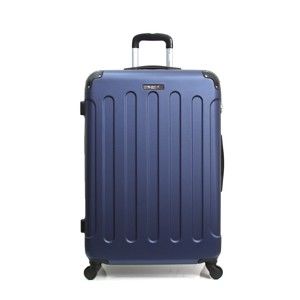 Granatowa walizka na kółkach Bluestar, 32 l