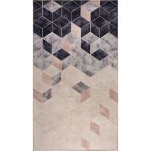 Granatowo-kremowy dywan odpowiedni do prania 80x50 cm – Vitaus