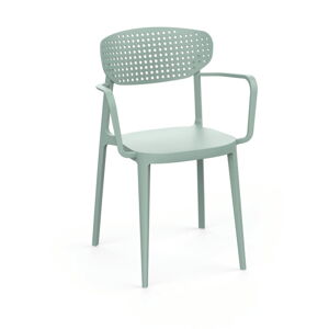 Jasnozielone plastikowe krzesło ogrodowe Aire – Rojaplast