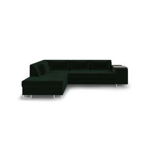 Zielona rozkładana sofa lewostronna Cosmopolitan Design San Antonio