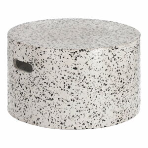 Biały betonowy stolik Kave Home Jenell, ⌀ 52 cm