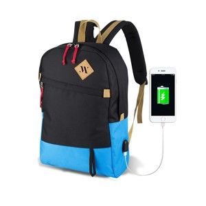 Czarno-turkusowy plecak z portem USB My Valice FREEDOM Smart Bag
