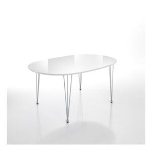 Rozkładany stół z białym blatem 105x170 cm Elegant – Tomasucci