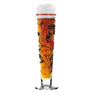 Komplet szklanki do piwa ze szkła kryształowego i 5 podkładek Ritzenhoff Marcus Binz, 385 ml