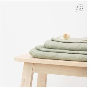 Ręcznik lniany zielony 30x30 cm - Linen Tales