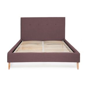 Fioletowe łóżko Vivonita Kent Linen, 200x140 cm