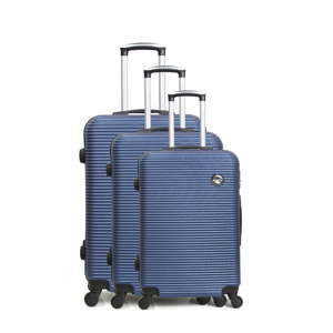 Komplet 3 niebieskich walizek na kółkach Bluestar Vanity