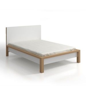 Łóżko 2-osobowe z drewna sosnowego ze schowkiem SKANDICA InBig, 200x200 cm