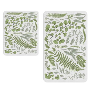 Białe/zielone dywaniki łazienkowe zestaw 2 szt.  – Oyo Concept